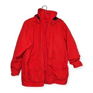 Vintage Weather Chasers Red & Buffalo Plaid Lining Winter Coat Hood Size 22 1/2